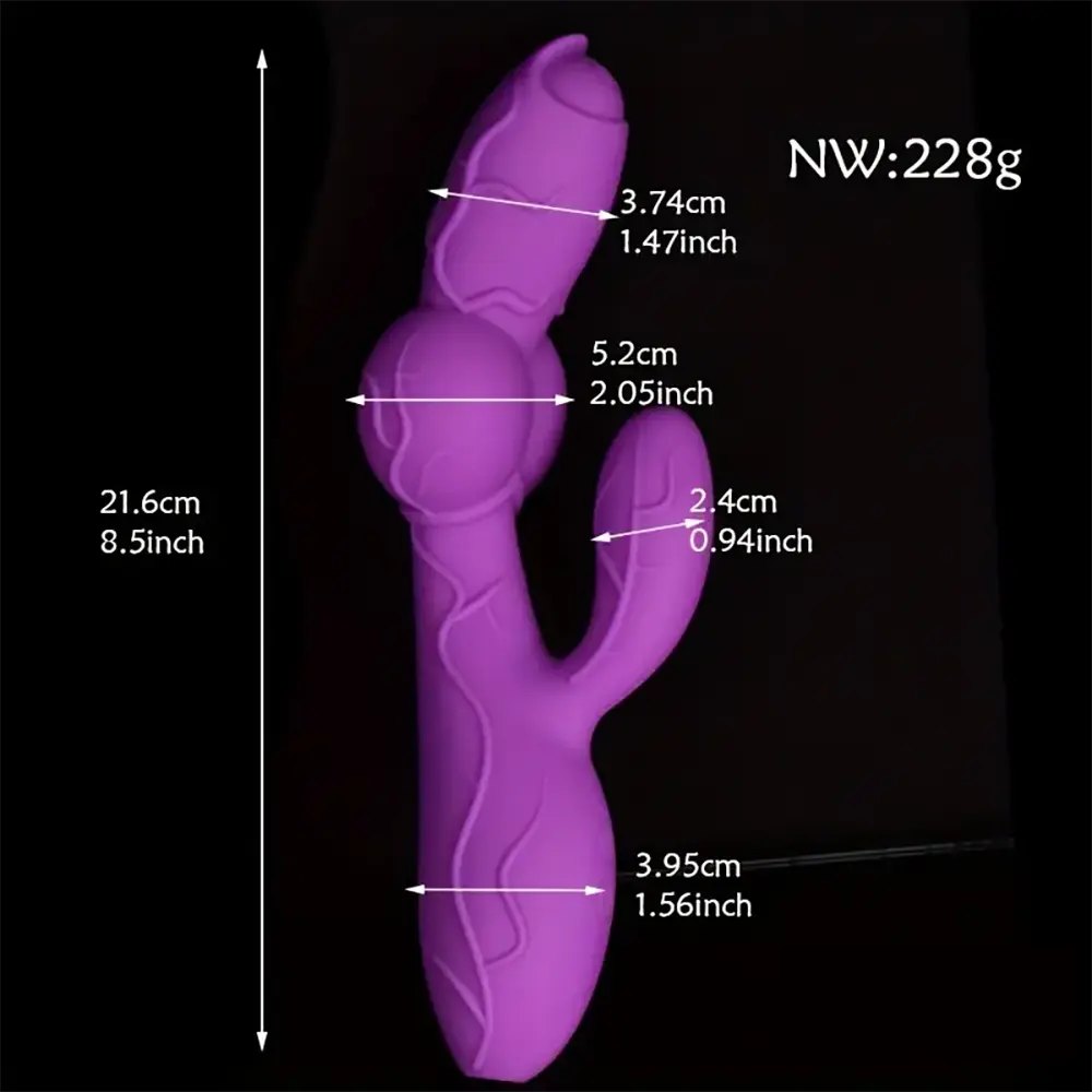 Rabbit Arm G-Spot Dildo 8.5in - Curved Silicone G-Spot Toy