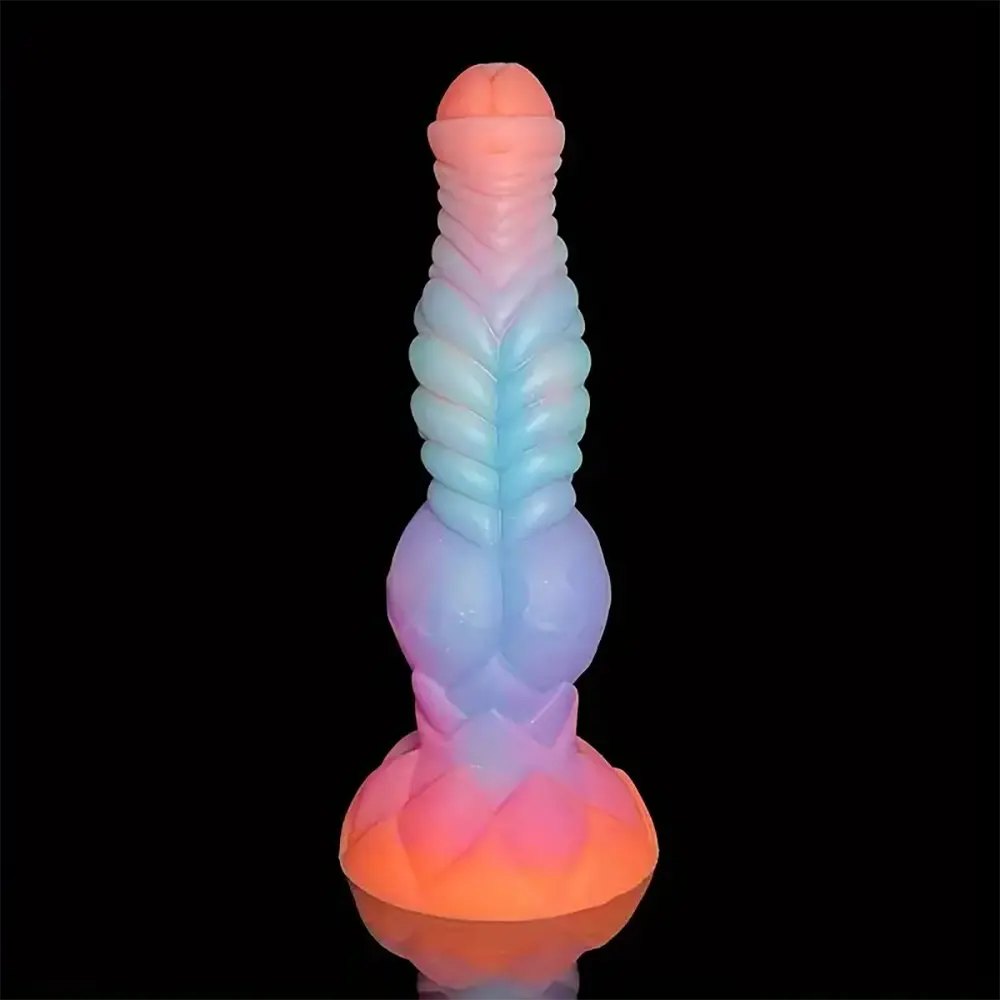 Rainbow Knot Animal Dildo - Knotted Horse Dildo 9.84 in