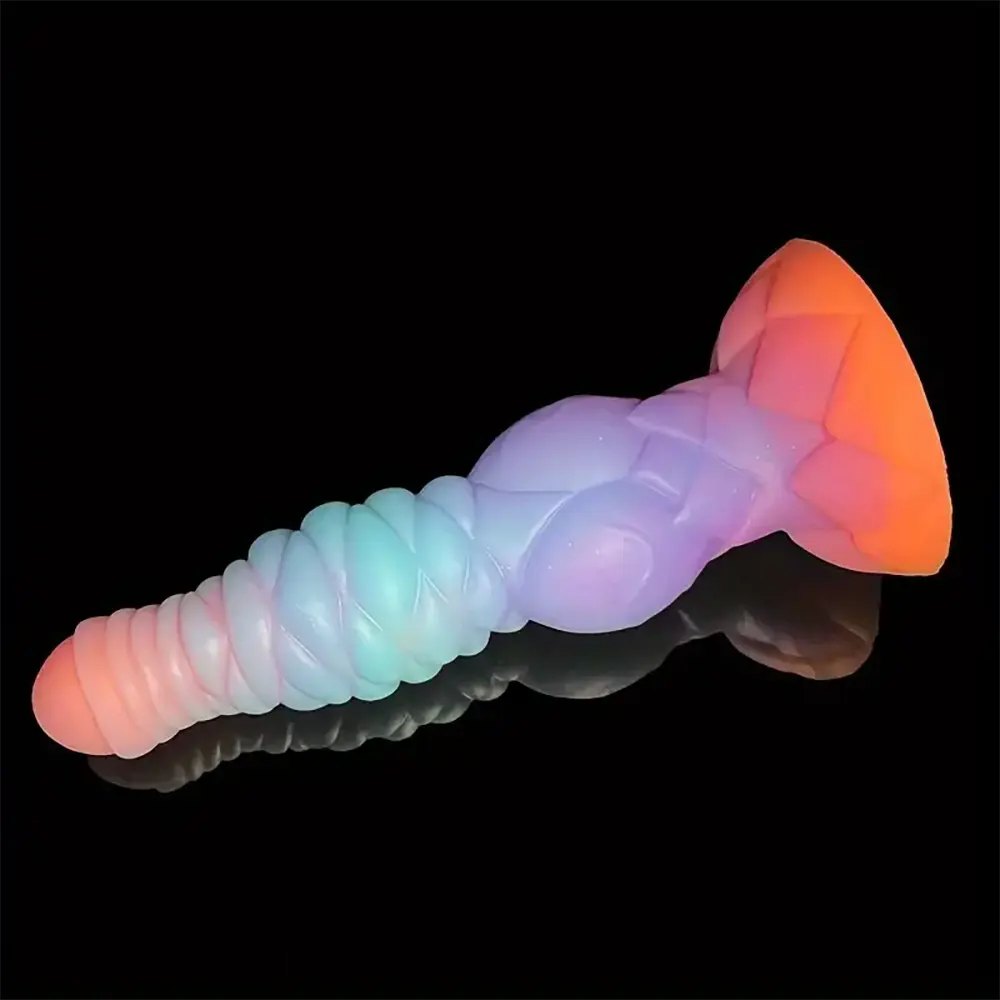Rainbow Knot Animal Dildo - Knotted Horse Dildo 9.84 in