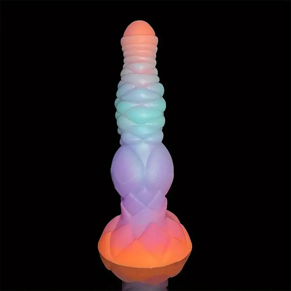 Rainbow Knot Animal Dildo - Knotted Horse Dildo 9.84 in