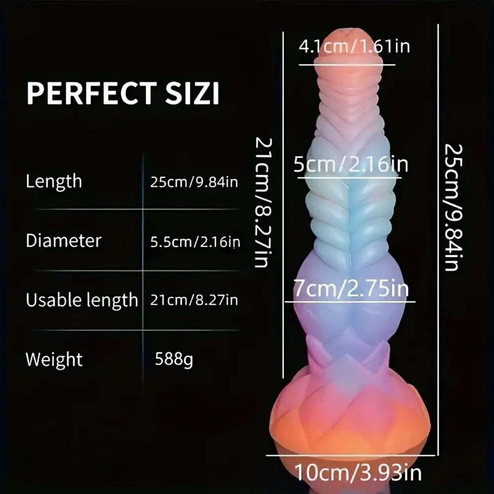 Rainbow Knot Animal Dildo - Knotted Horse Dildo 9.84 in