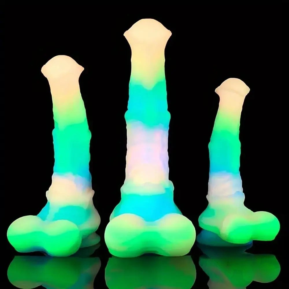 Rainbow Knotted Horse Dildo - Knotted Horse Dildo