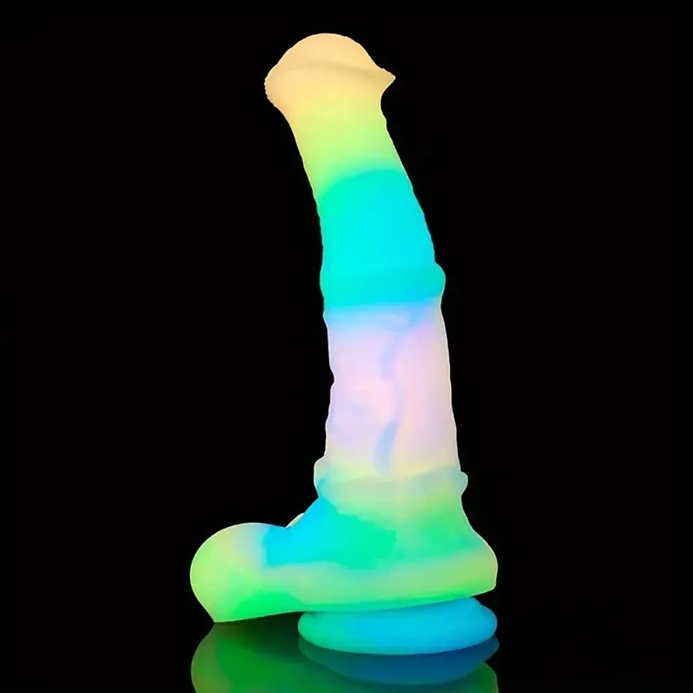 Rainbow Knotted Horse Dildo - Knotted Horse Dildo
