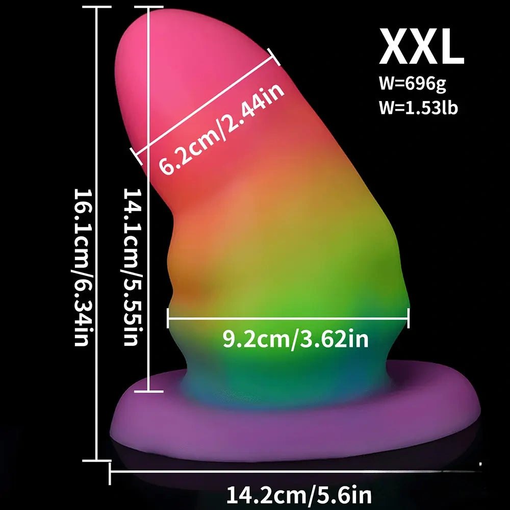Rainbow Ombre Butt Plug - Silicone Anal Plug 6 Sizes