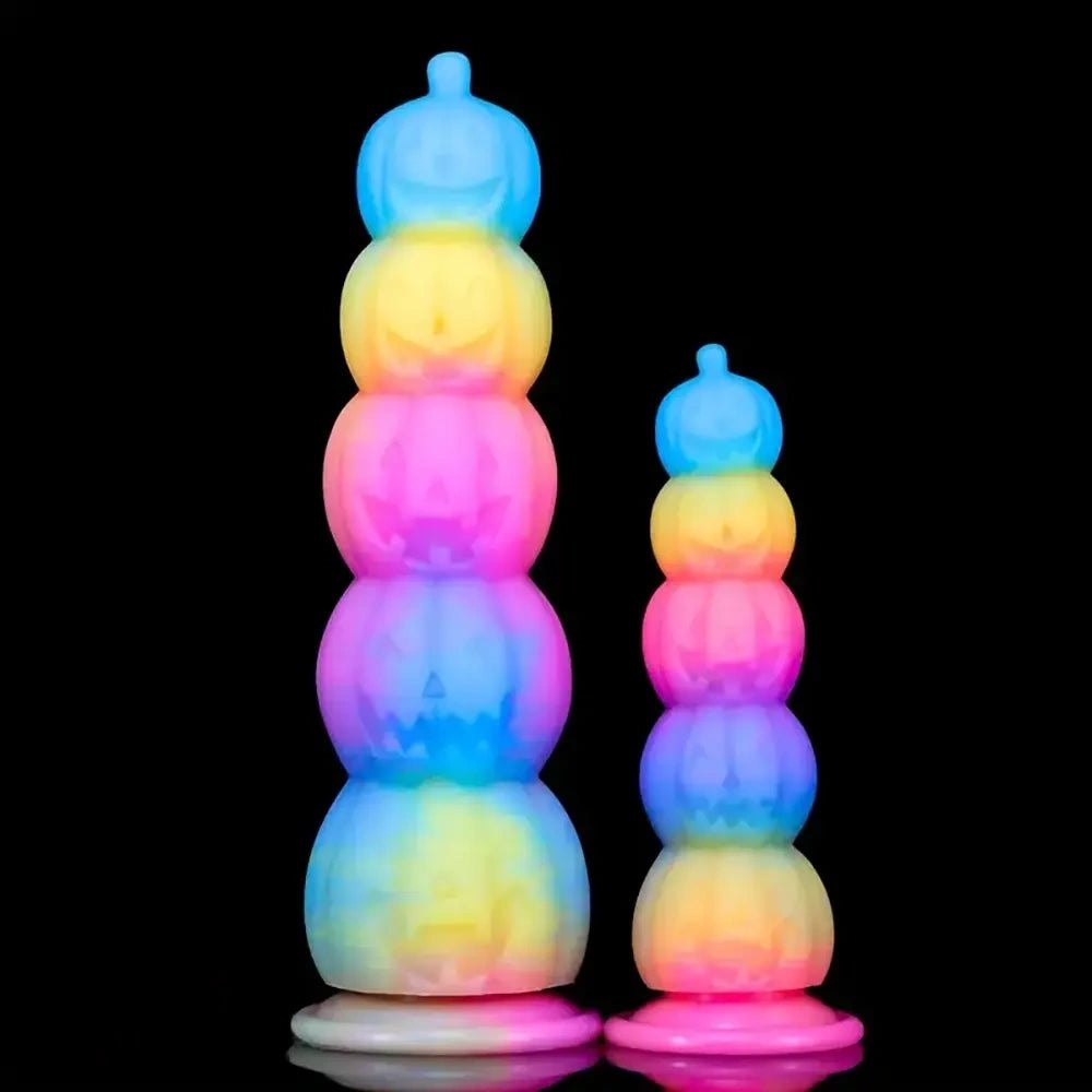 Rainbow Pumpkin Fantasy Dildo - Silicone Novelty Fantasy Dildo