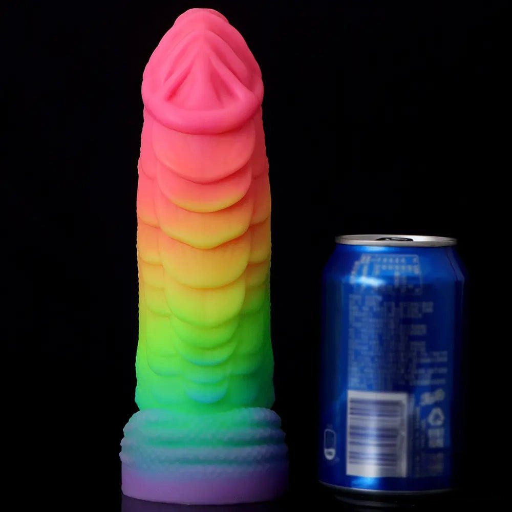 Rainbow Scale Dragon Fantasy Dildo - Silicone Monster Dildo