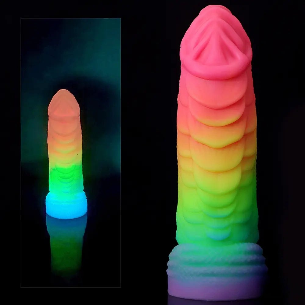 Rainbow Scale Dragon Fantasy Dildo - Silicone Monster Dildo