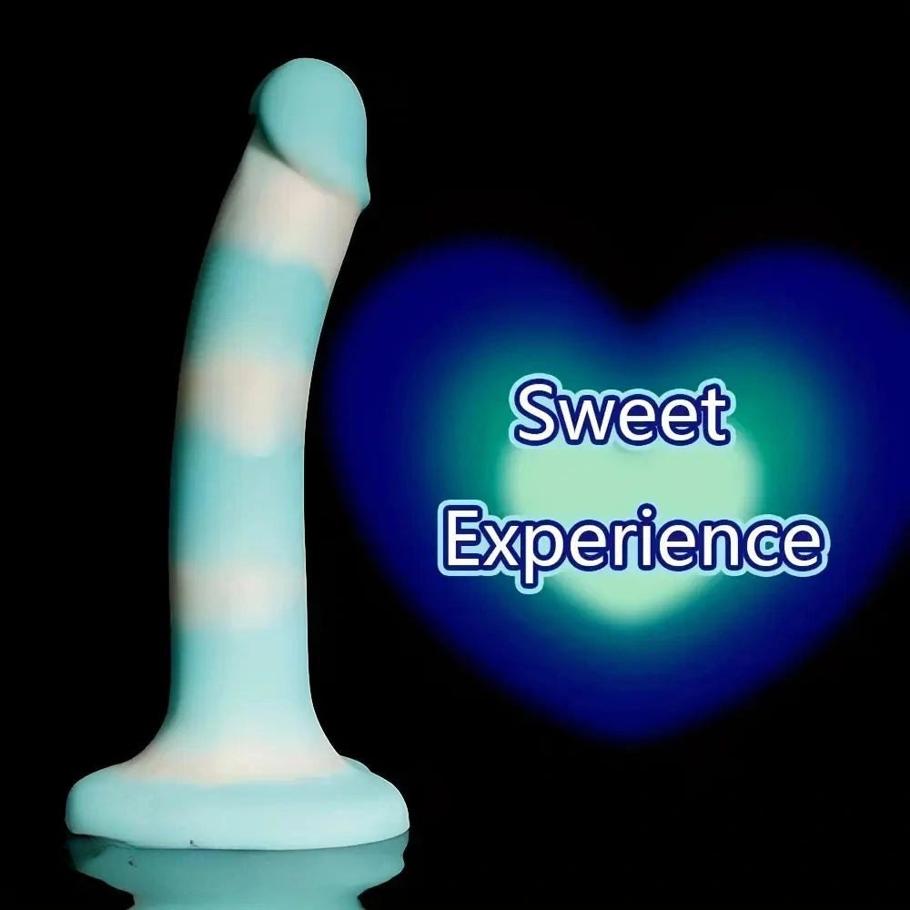 Rainbow Swirl Curved Dildo - Realistic Silicone Dildo