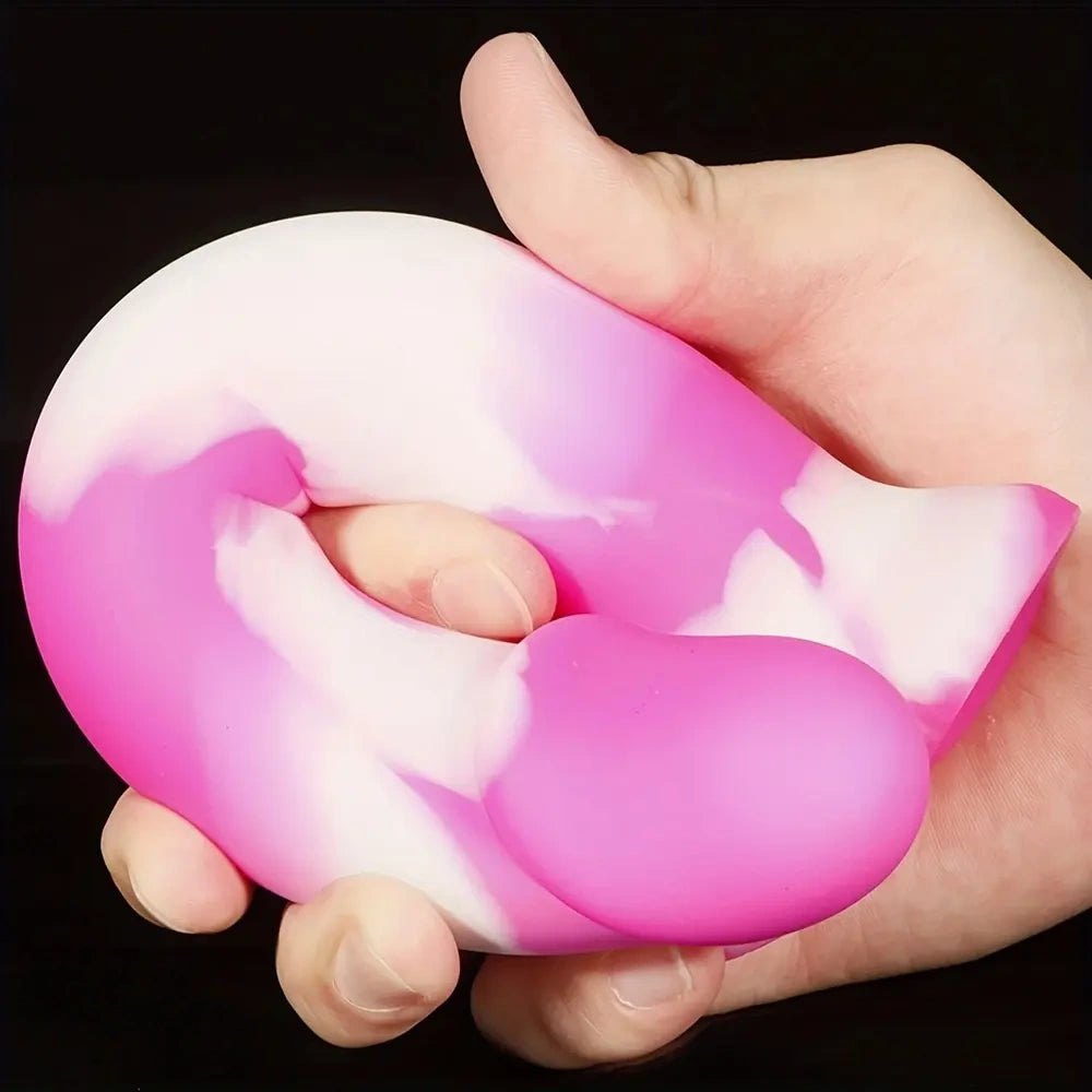 Rainbow Swirl Curved Dildo - Realistic Silicone Dildo