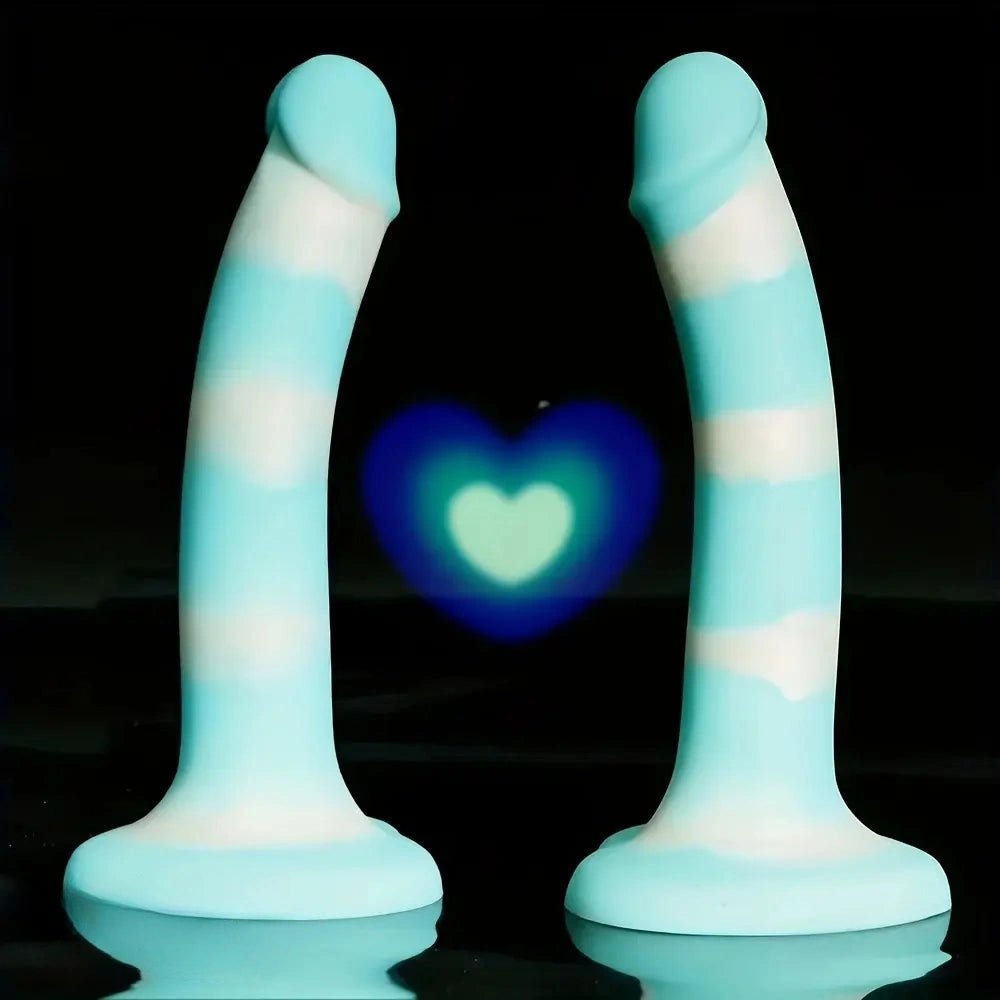 Rainbow Swirl Curved Dildo - Realistic Silicone Dildo