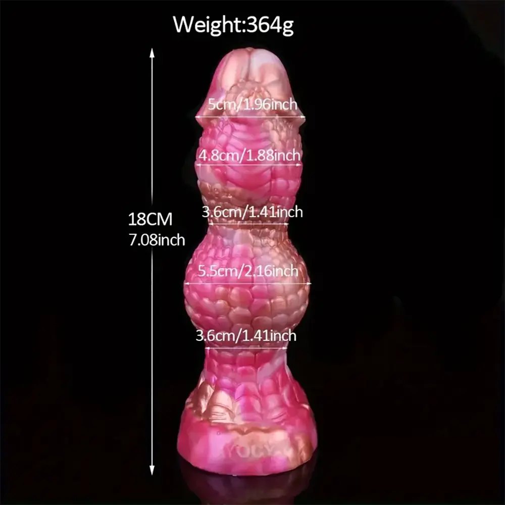 Rainbow Swirl Dragon Dildo 7.08in - Fantasy Dragon Dildo
