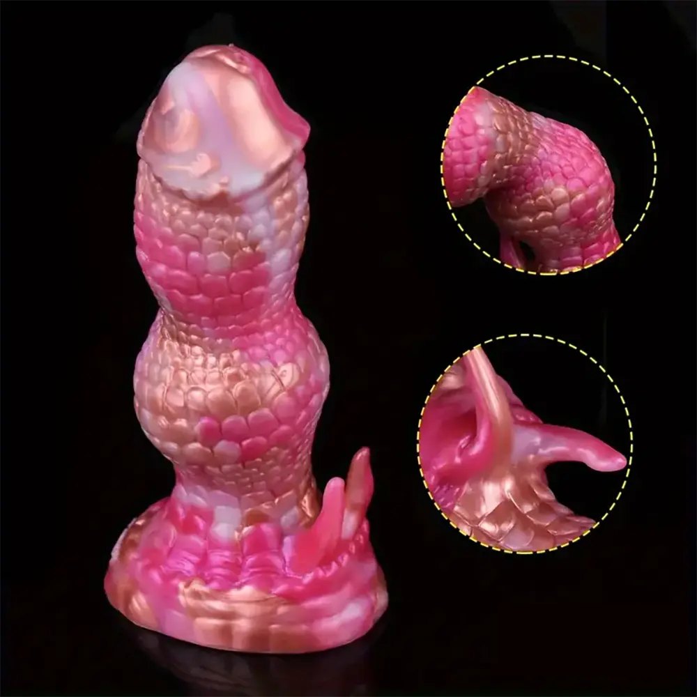 Rainbow Swirl Dragon Dildo 7.08in - Fantasy Dragon Dildo