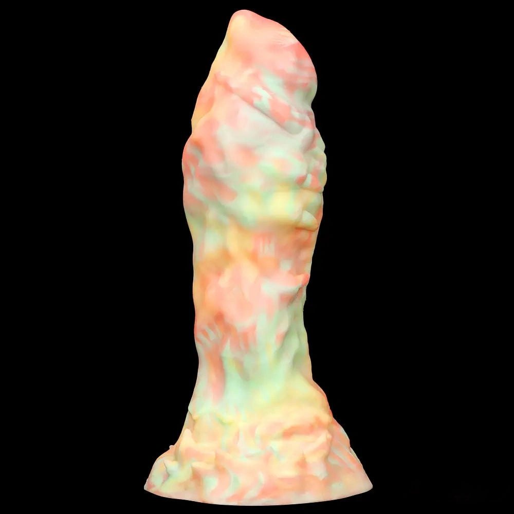 Rainbow Swirl Fantasy Dildo 9in - Silicone Monster Dildo