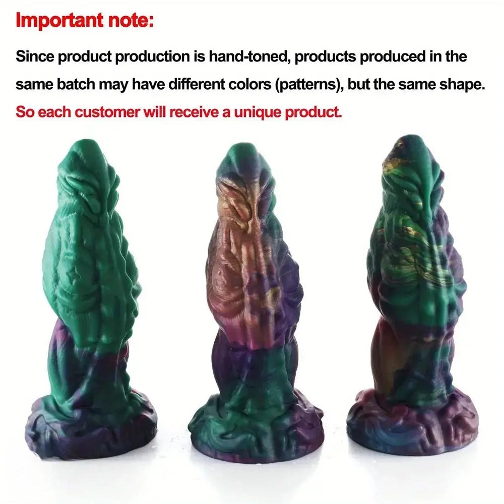 Rainbow Swirl Fantasy Dildo 13in - Silicone Monster Dildo