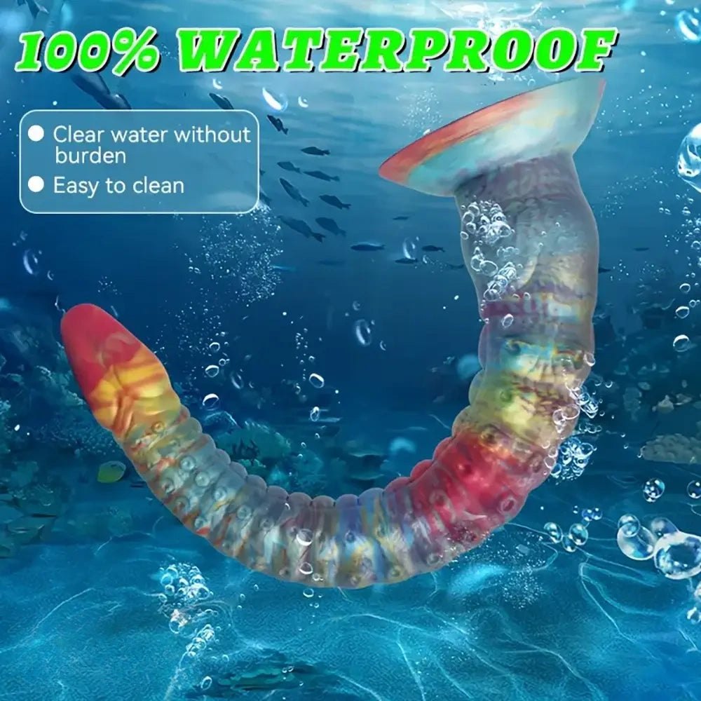 Rainbow Tentacle Fantasy Dildo - Silicone Monster Dildo