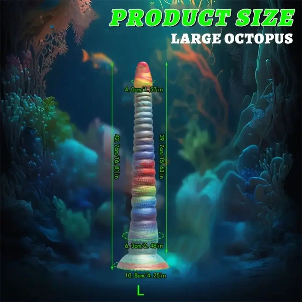 Rainbow Tentacle Fantasy Dildo - Silicone Monster Dildo