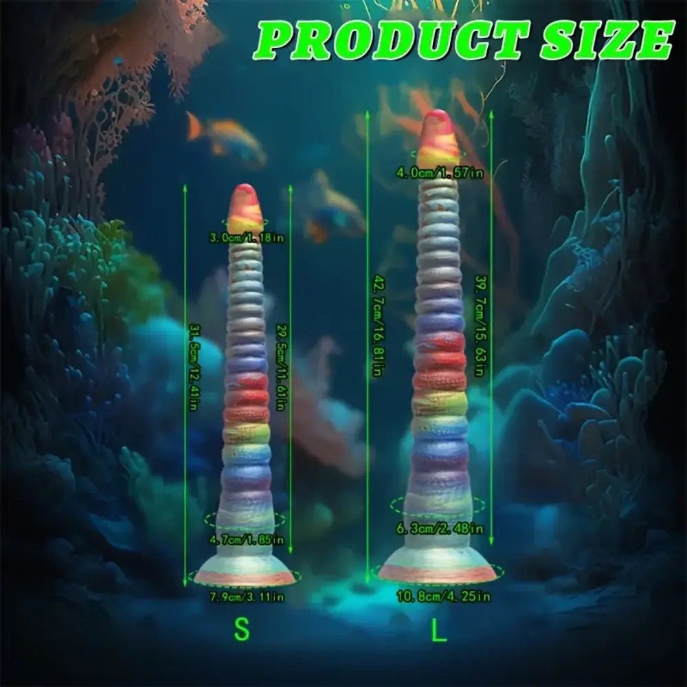 Rainbow Tentacle Fantasy Dildo - Silicone Monster Dildo