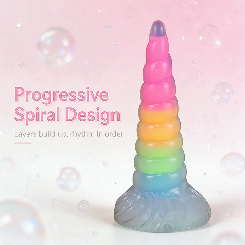 Rainbow Unicorn Fantasy Dildo - Silicone Monster Dildo