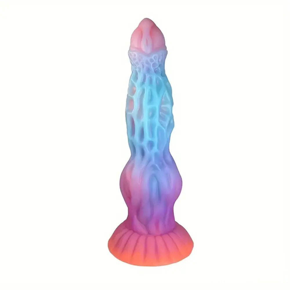 Rainbow Vein Fantasy Silicone Dildo - Dragon Dildo