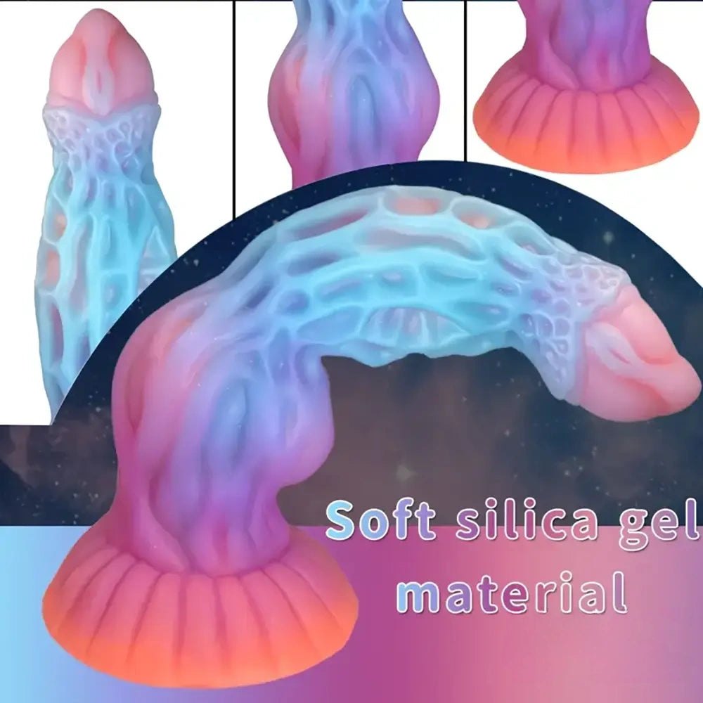 Rainbow Vein Fantasy Silicone Dildo - Dragon Dildo