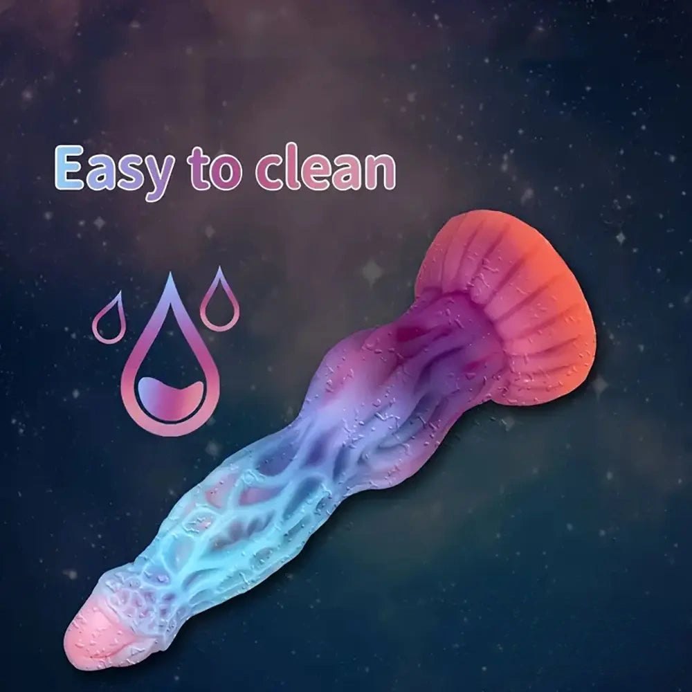 Rainbow Vein Fantasy Silicone Dildo - Dragon Dildo