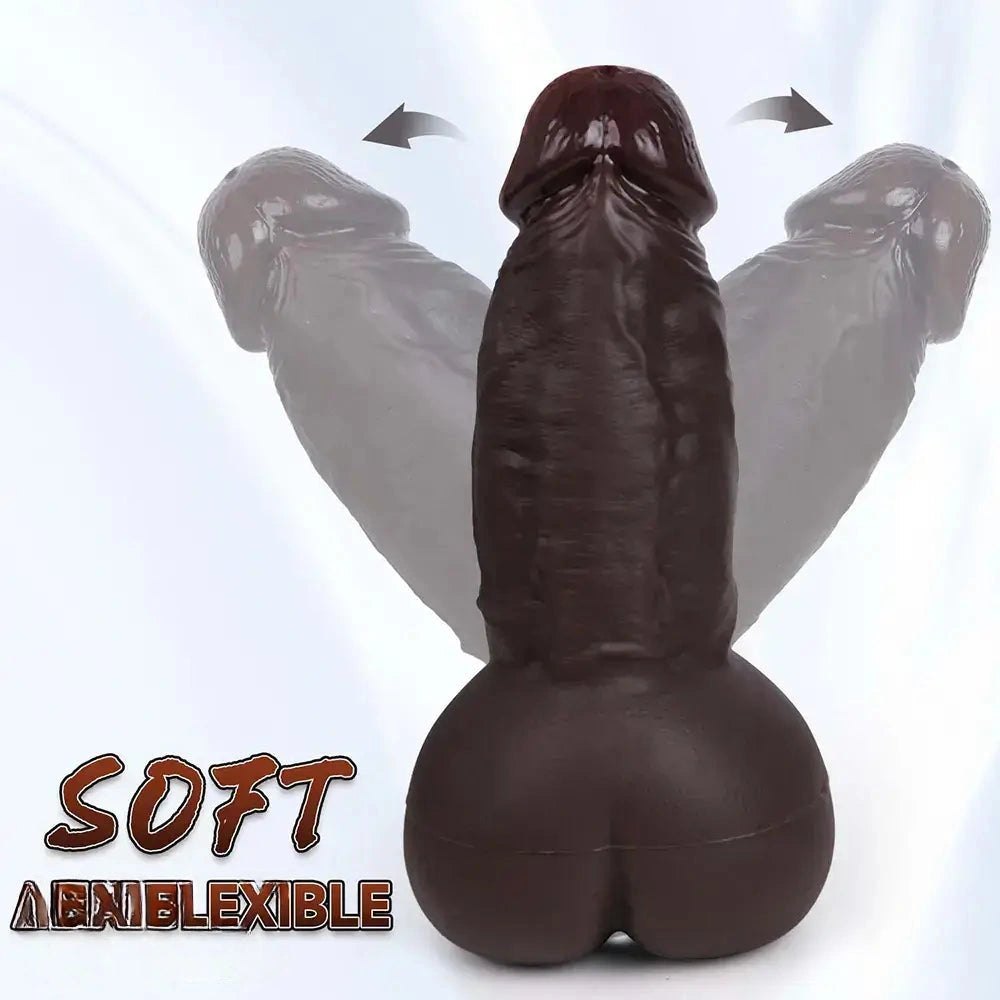 Realistic Anal Tunnel Dildo 8.6in - Curved Realistic Dildo