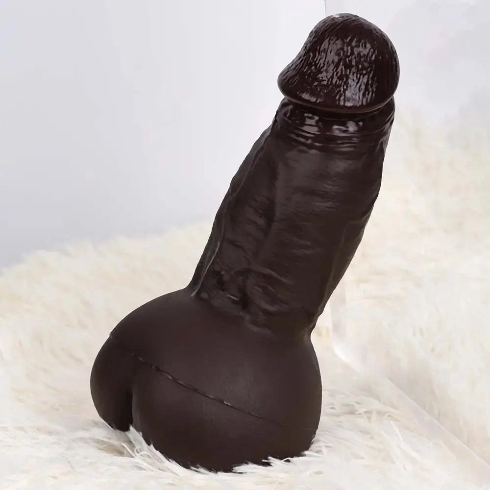 Realistic Anal Tunnel Dildo 8.6in - Curved Realistic Dildo