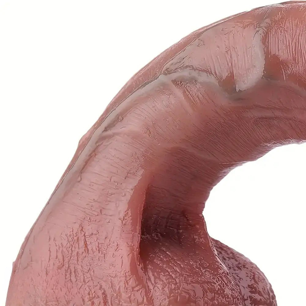 Realistic Curved Silicone Dildo - Veiny G-Spot Dildo