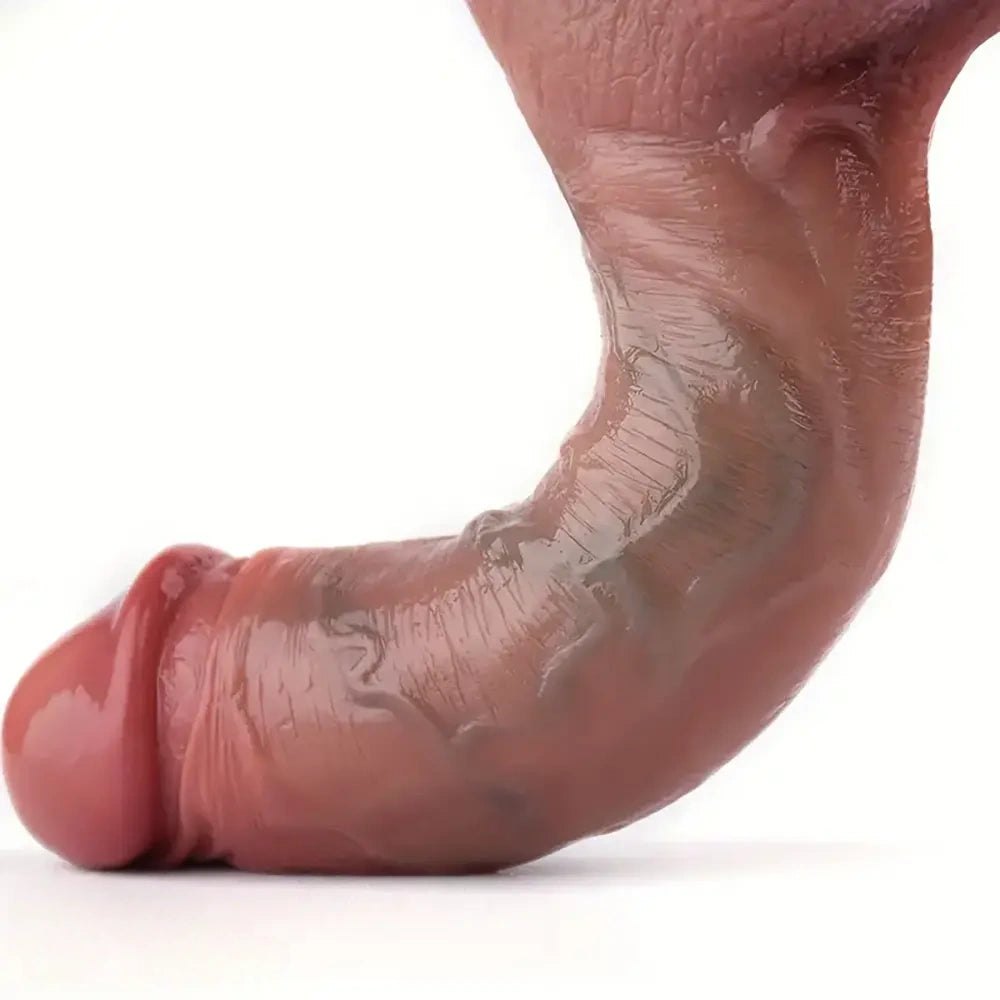 Realistic Curved Silicone Dildo - Veiny G-Spot Dildo
