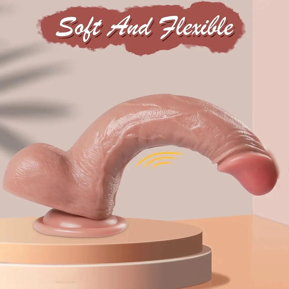 Realistic Dildo, Flesh or Coffee - Realistic Silicone Dildo