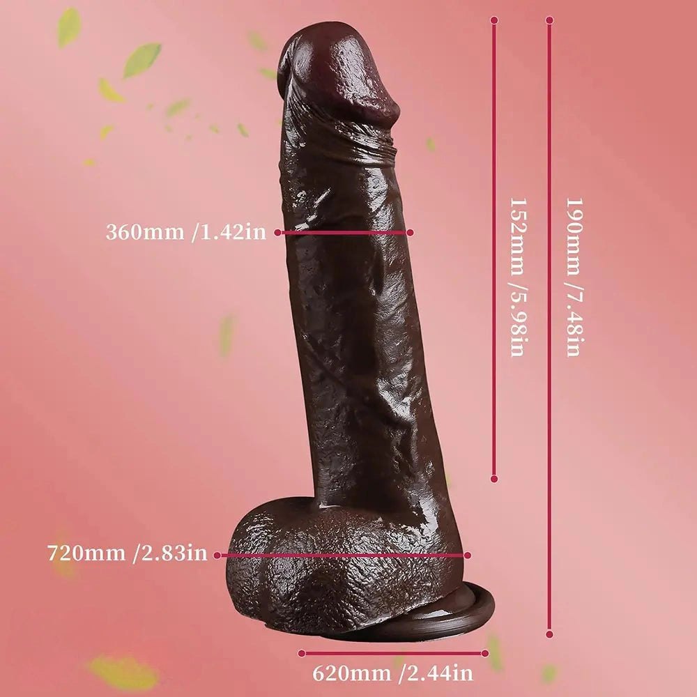 Realistic Dildo, Flesh or Coffee - Realistic Silicone Dildo