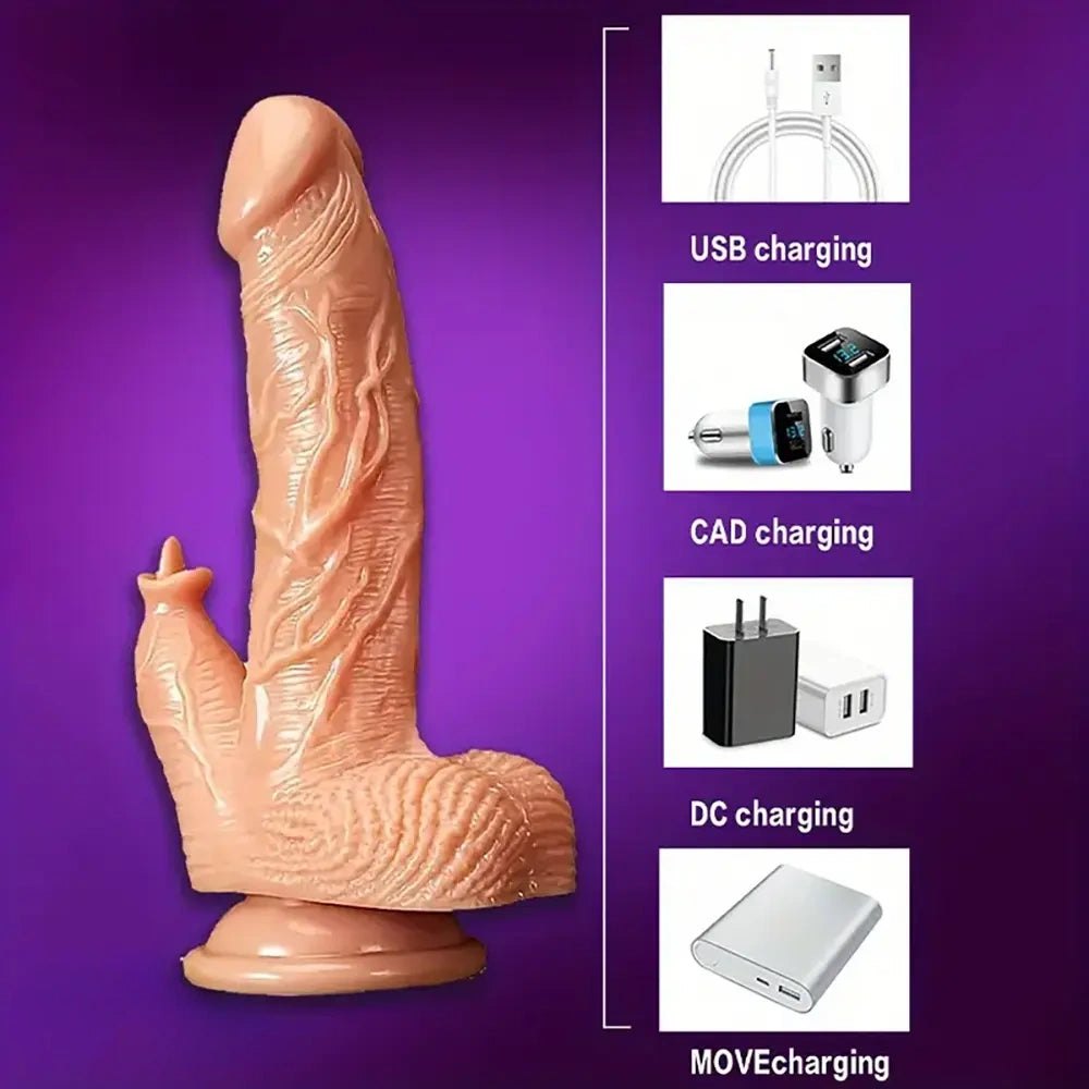 Realistic Dildo With Tongue - Big Realistic Dildo, 8 in