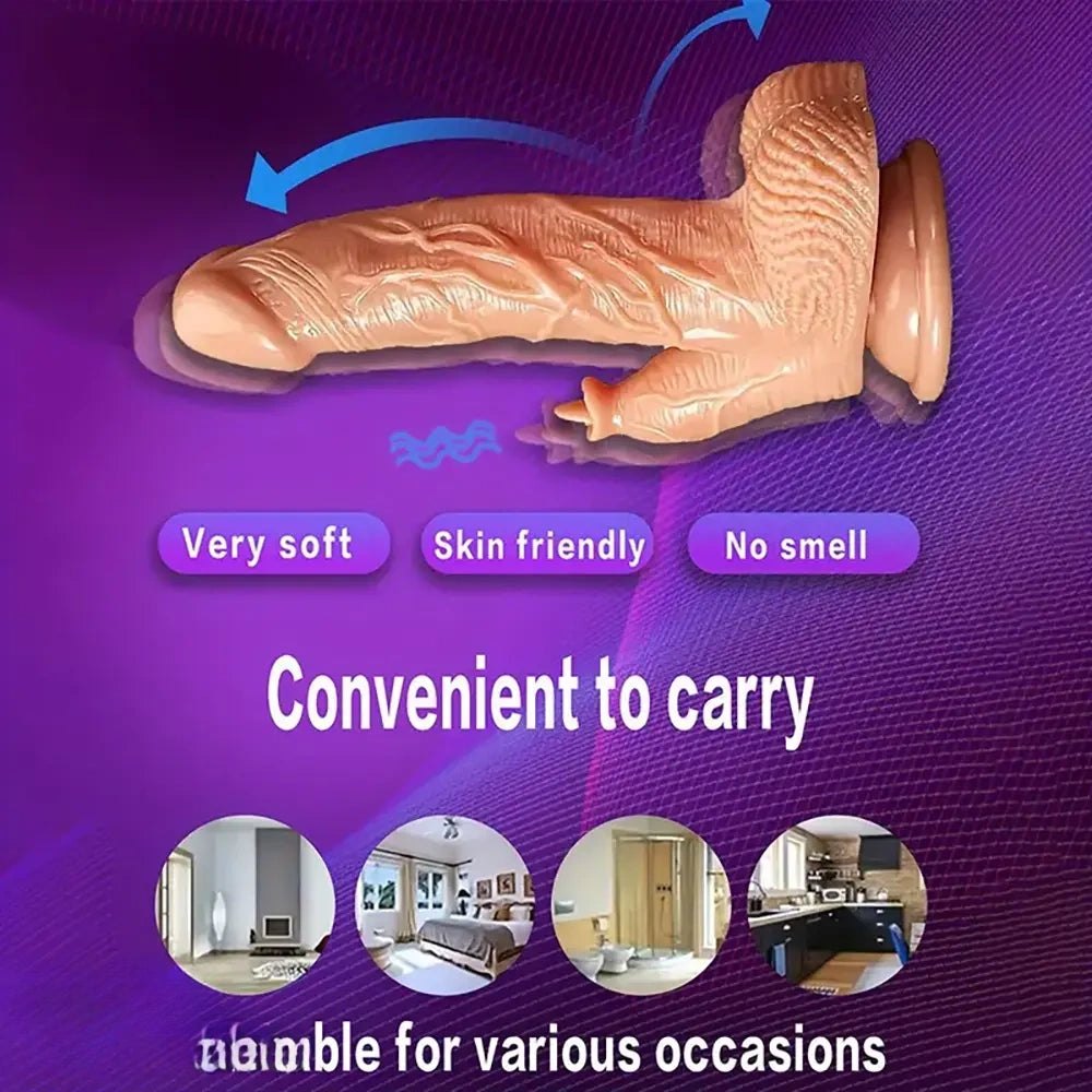 Realistic Dildo With Tongue - Big Realistic Dildo, 8 in