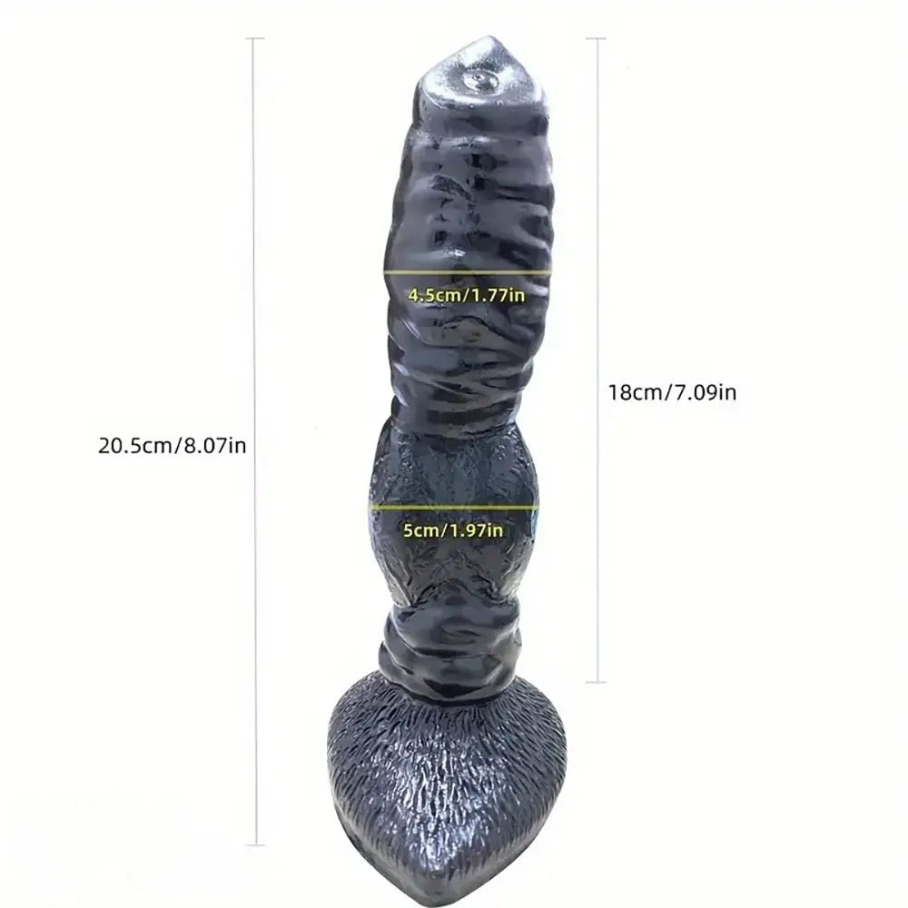 Realistic Dog Knot Dildo 8 in - PVC Animal Toy