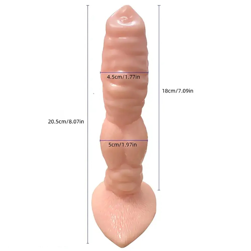 Realistic Dog Knot Dildo 8 in - PVC Animal Toy