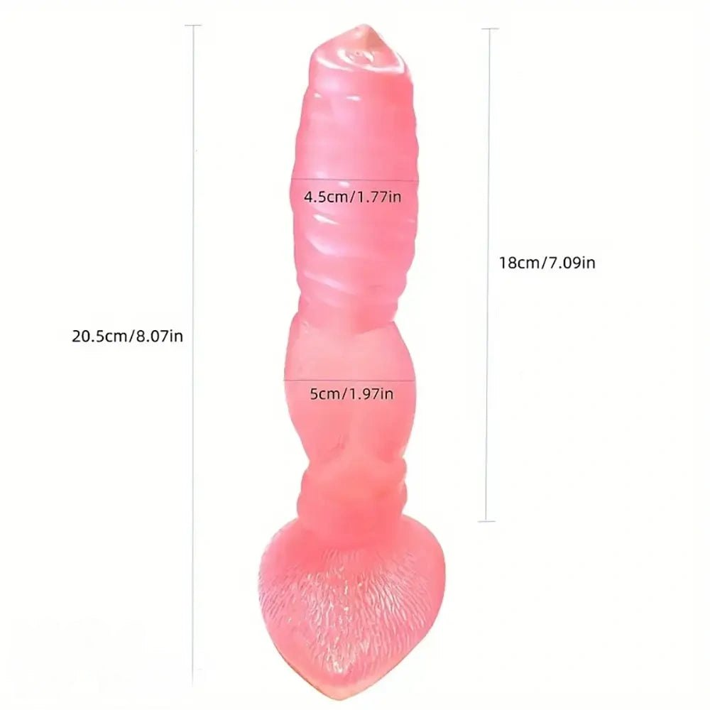 Realistic Dog Knot Dildo 8 in - PVC Animal Toy