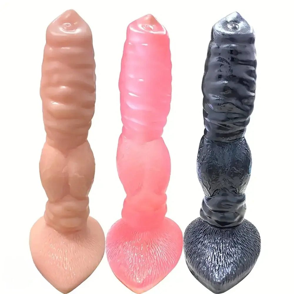 Realistic Dog Knot Dildo 8 in - PVC Animal Toy