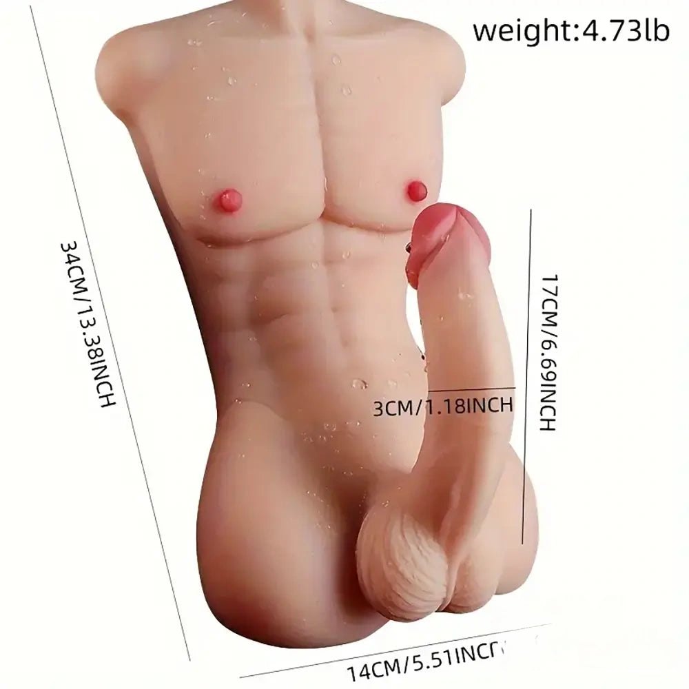 Female Torso With Dildo 13.4 in - Realistic Sex Doll Torso