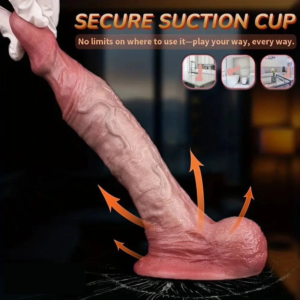 Realistic Light Beige Silicone Dildo - Lifelike Silicone Dildo