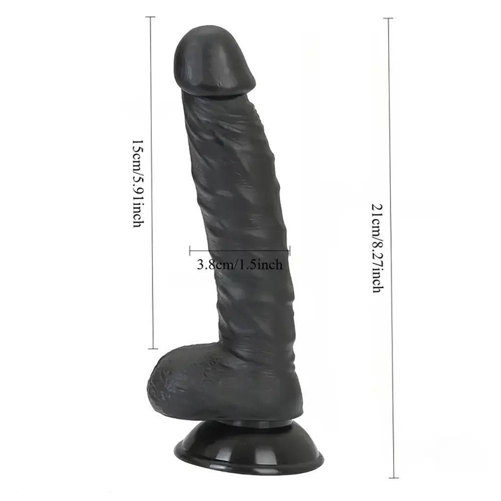 Realistic Manual Dildo 8 in - Big Realistic Dildo