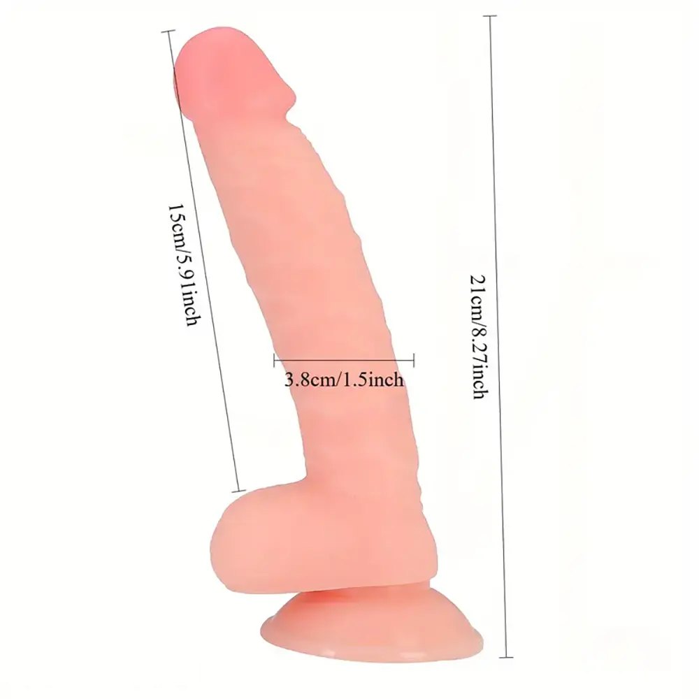 Realistic Manual Dildo 8 in - Big Realistic Dildo