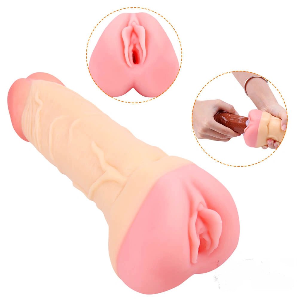 Realistic Pocket Pussy 8.66in - Silicone Male Masturbator