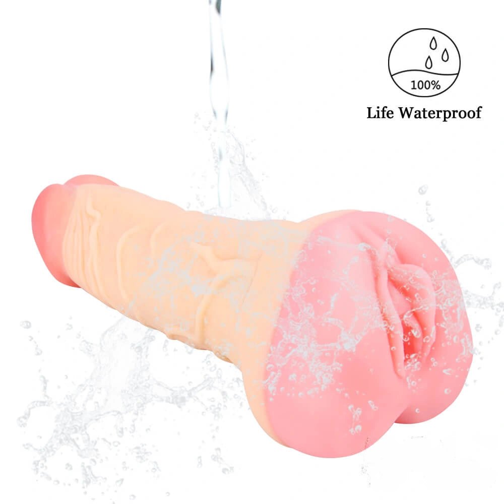 Realistic Pocket Pussy 8.66in - Silicone Male Masturbator