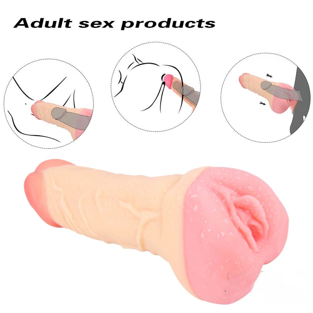 Realistic Pocket Pussy 8.66in - Silicone Male Masturbator