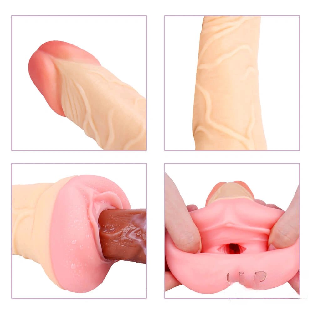 Realistic Pocket Pussy 8.66in - Silicone Male Masturbator
