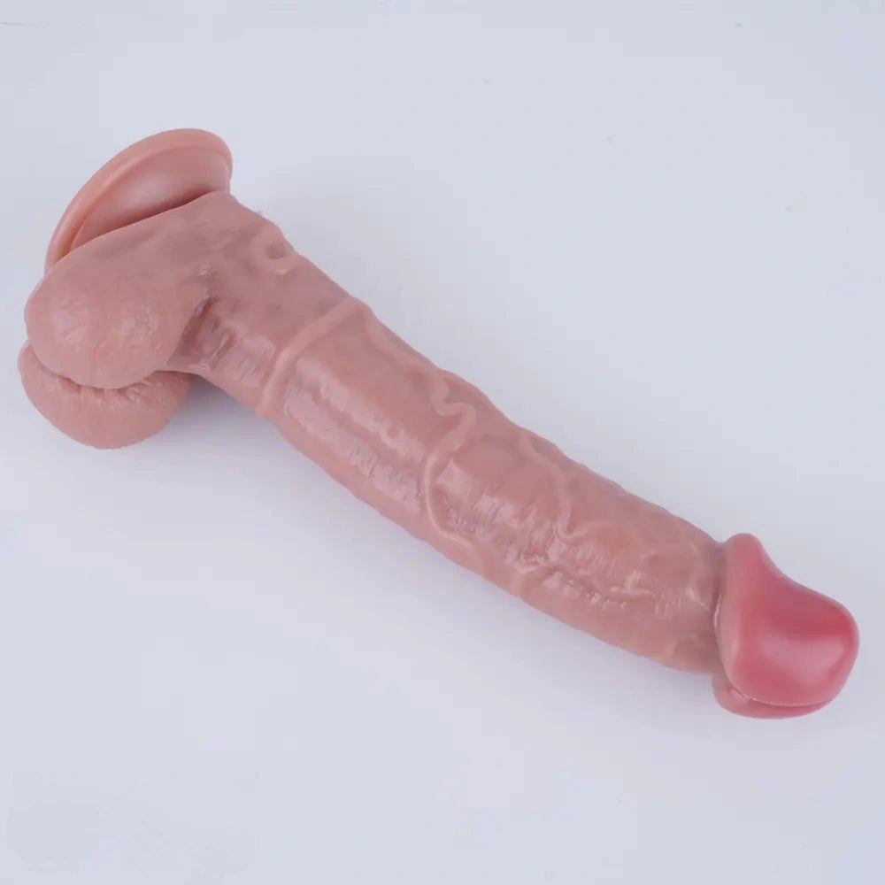 Realistic PVC Dildo 10 in - Big Dildo with Suction Cup