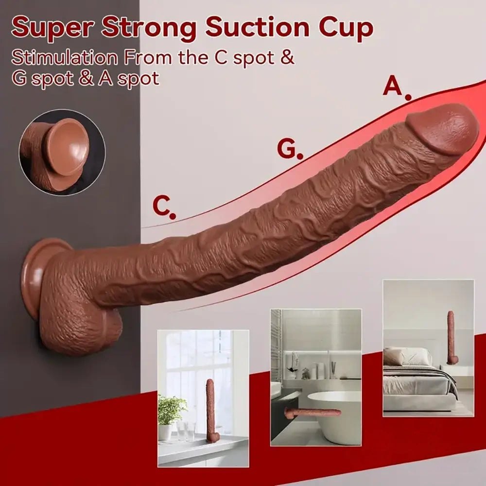 Realistic PVC Dildo 17 in - Lifelike Realistic Dildo