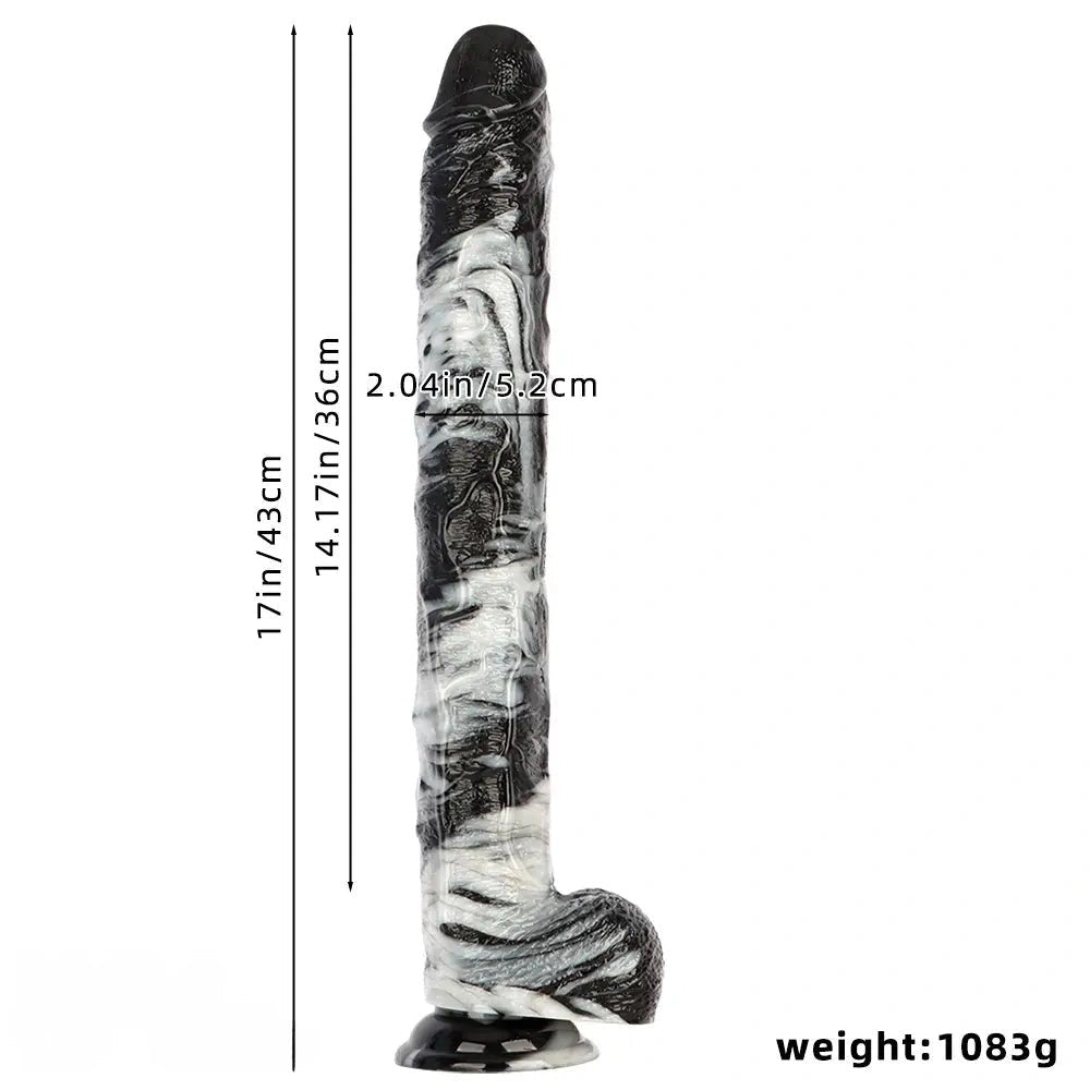 Realistic PVC Dildo 17in - Lifelike Realistic Dildo