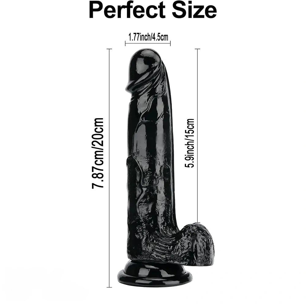 Realistic PVC Dildo 7.87in - Realistic Suction Cup Dildo