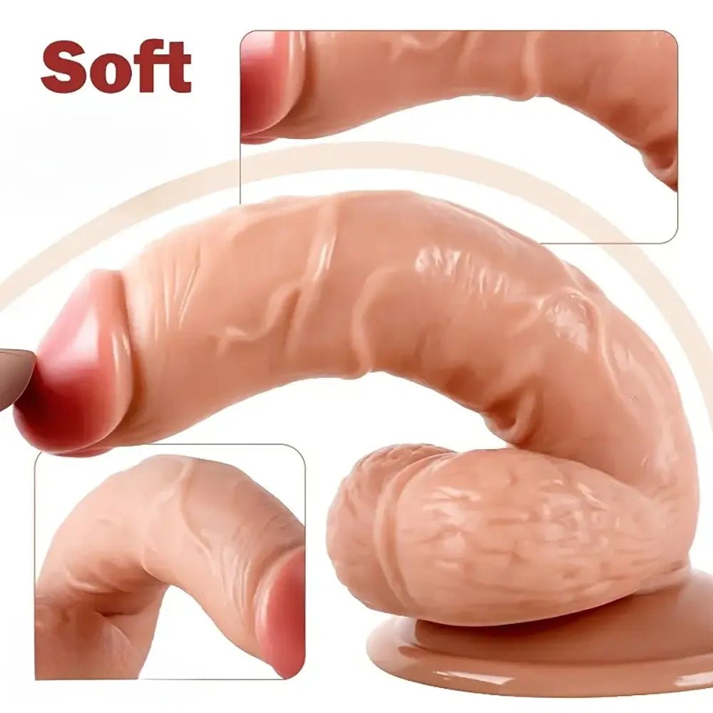 Realistic PVC Dildo 7.09in - Flesh Realistic PVC Dildo